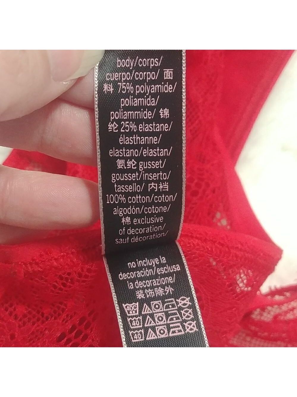 NWOT XL Vintage Victoria's Secret Very Sexy Cheeky Pink/Red Strappy Detail - Picture 17 of 17